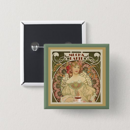  koffie-Poster Button (Voorkant /achterkant)