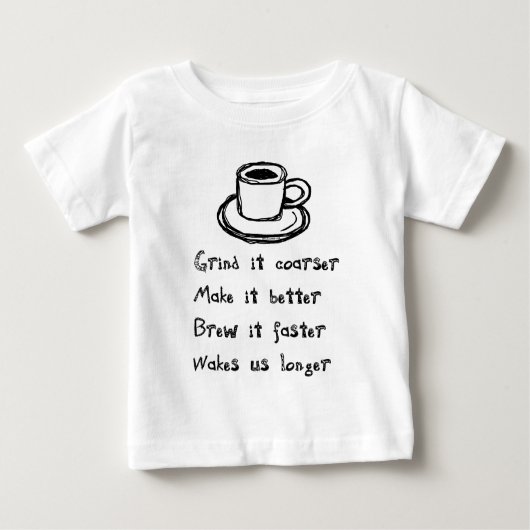 Koffie-Punk Baby-Shirten (Voorkant)