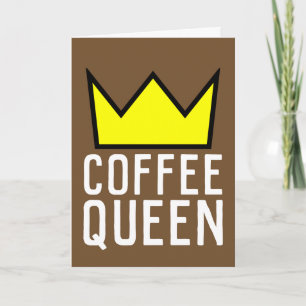 KOFFIE QUEEN BIRTHDAY, GESCHIKT VOOR FRAMTIE KAART