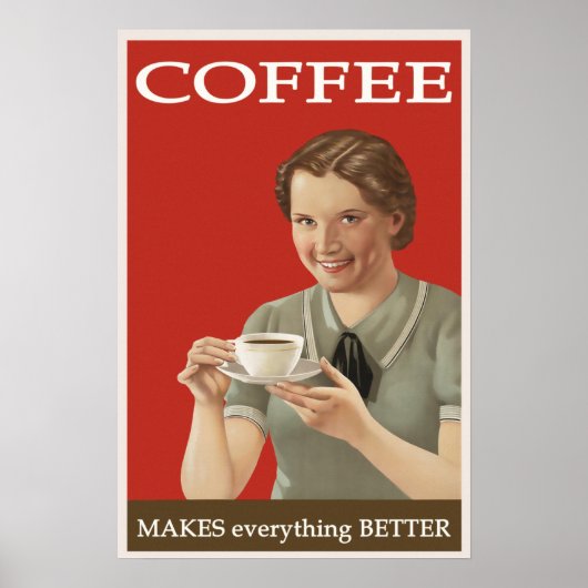 koffie-reclame "Alles beter" Poster (Voorkant)