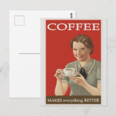 koffie-reclame briefkaart (Voorkant / Achterkant)