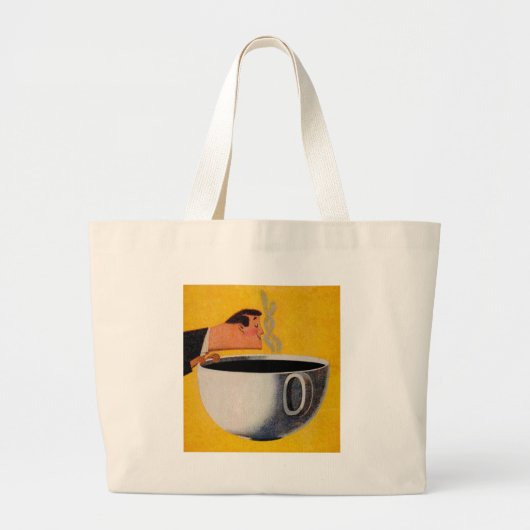 koffie-reclame grote tote bag (Voorkant)