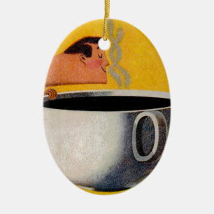 koffie-reclame keramisch ornament