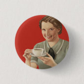  koffie-reclame ronde button 3,2 cm (Voorkant)