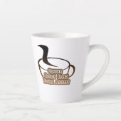 Koffie redt levens zwart en bruin latte mok (Rechts)