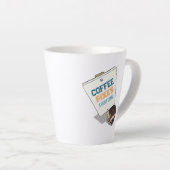 Koffie repareert alles grappig teken van egel pike latte mok (Rechterhoek)