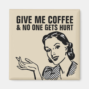 KOFFIE RETRO HUISVROUW MAGNETEN