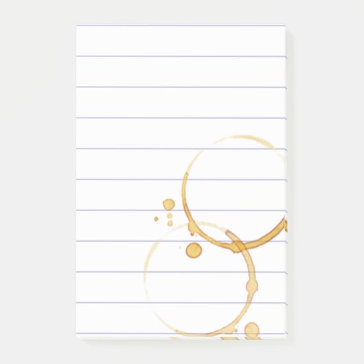 Koffie Ring Vlek Gevoerde Cafeïne Joke Post-it® Notes (Voorkant)