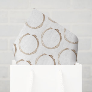 KOFFIE Ringen Bruin Wit Artisan Plezier Tissuepapier