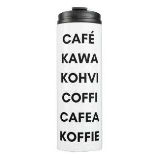 Koffie rond de Wereld Tumbler Thermosbeker