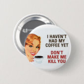 koffie ronde button 5,7 cm (Voorkant /achterkant)