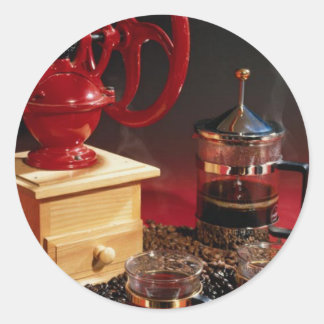Koffie Ronde Sticker