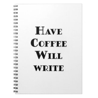 Koffie schrijven notitieboek