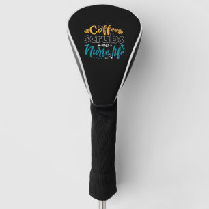 Koffie scrub en verpleegkundige leven golfheadcover