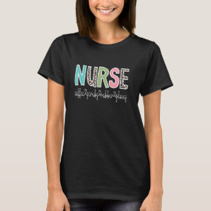 Koffie scrubben en rubberen handschoenen verpleegs t-shirt