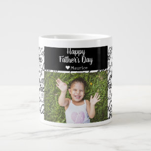 Koffie Simple Elegant Modern Fathers Day Foto Extra Grote Beker