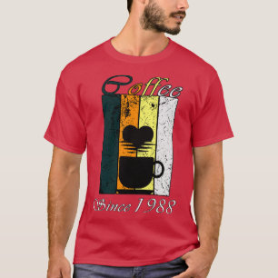 Koffie sinds 1988 Retro koffiecadeau T-shirt
