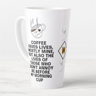 Koffie Slaat Levens Meme Aangepaste Grappige Quo Latte Mok
