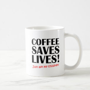 Koffie Slaat Levens Reddende Grappige Mok