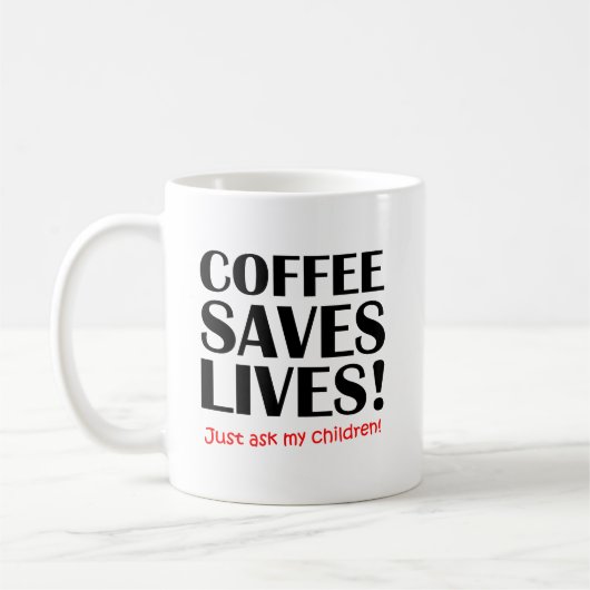 Koffie Slaat Levens Reddende Grappige Mok (Links)