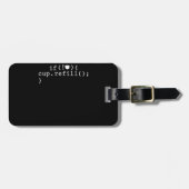 Koffie Smart Coding Software Engineer Bagagelabel (Voorkant horizontaal)