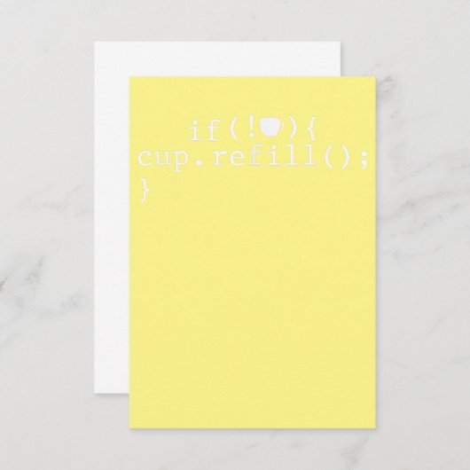 Koffie Smart Coding Software Engineer Bedankkaart (Voorkant / Achterkant)