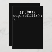 Koffie Smart Coding Software Engineer Feestdagenkaart (Voorkant / Achterkant)