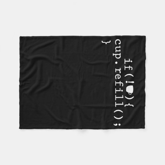 Koffie Smart Coding Software Engineer Fleece Deken (Voorkant (Horizontaal))