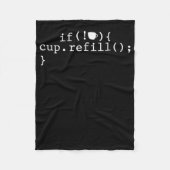 Koffie Smart Coding Software Engineer Fleece Deken (Voorkant)