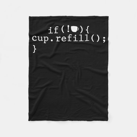 Koffie Smart Coding Software Engineer Fleece Deken (Voorkant)