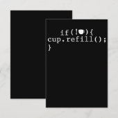 Koffie Smart Coding Software Engineer Informatiekaartje (Voorkant / Achterkant)