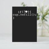 Koffie Smart Coding Software Engineer Informatiekaartje (Staand voorkant)