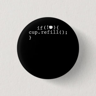 Koffie Smart Coding Software Engineer Ronde Button 3,2 Cm
