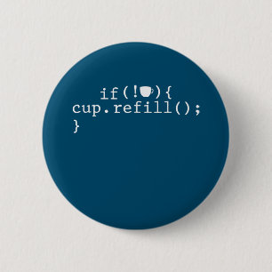 Koffie Smart Coding Software Engineer Ronde Button 5,7 Cm