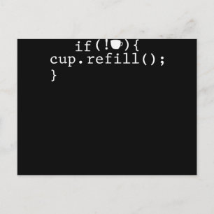 Koffie Smart Coding Software Engineer Uitnodiging Briefkaart