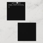 Koffie Smart Coding Software Engineer Vierkante Visitekaartje (Voorkant / Achterkant)