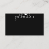 Koffie Smart Coding Software Engineer Visitekaartje (Voorkant)