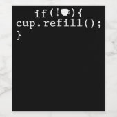Koffie Smart Coding Software Engineer Wijn Etiket (Enkel label)