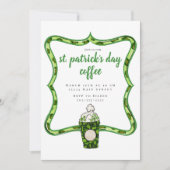 Koffie St Patrick's Day Party Kaart (Voorkant)