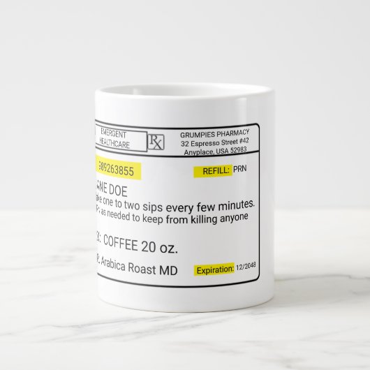 KOFFIE STAT EXTRA GROTE BEKER (Voorkant)