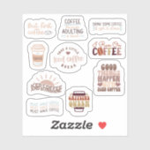Koffie Sticker Set (Vel)