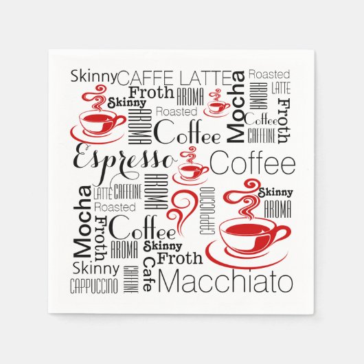 Koffie stijlen zijn hare servet (Voorkant)