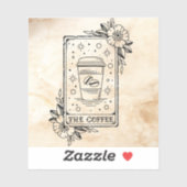Koffie Tarot Kaart Sticker (Vel)