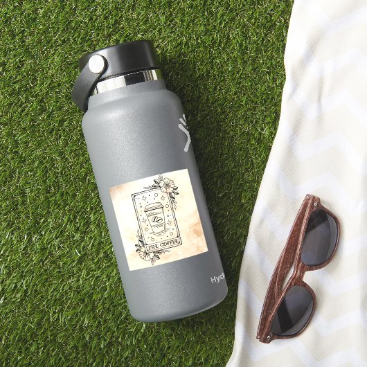 Koffie Tarot Kaart Sticker (HydroFlask Insitu)
