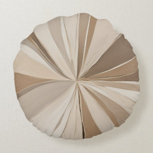 Koffie Taupe AI-kunst Rond Kussen