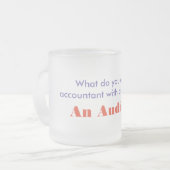 Koffie/Tea-Mok van de accountant Matglas Koffiemok (Voorkant links)