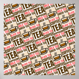 KOFFIE TEA-patroon Poster
