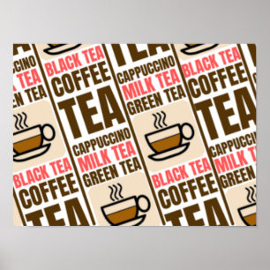 KOFFIE TEA-patroon Poster