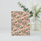 KOFFIE TEA PATTERN, Briefkaart (Staand voorkant)