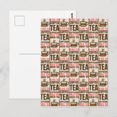 KOFFIE TEA PATTERN, Briefkaart (Voorkant / Achterkant)